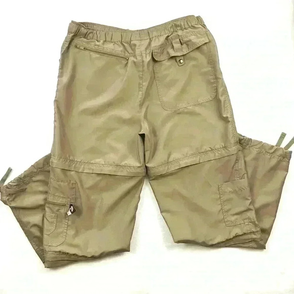 Vtg Walt Disney World Khaki 3 Tier Outdoor Convertible Zip Lightweight Pants (M) - Picture 7 of 16